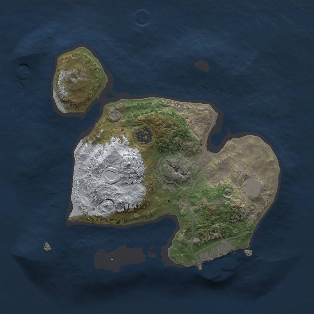 Rust Map: Procedural Map, Size: 2000, Seed: 185934820, 6 Monuments