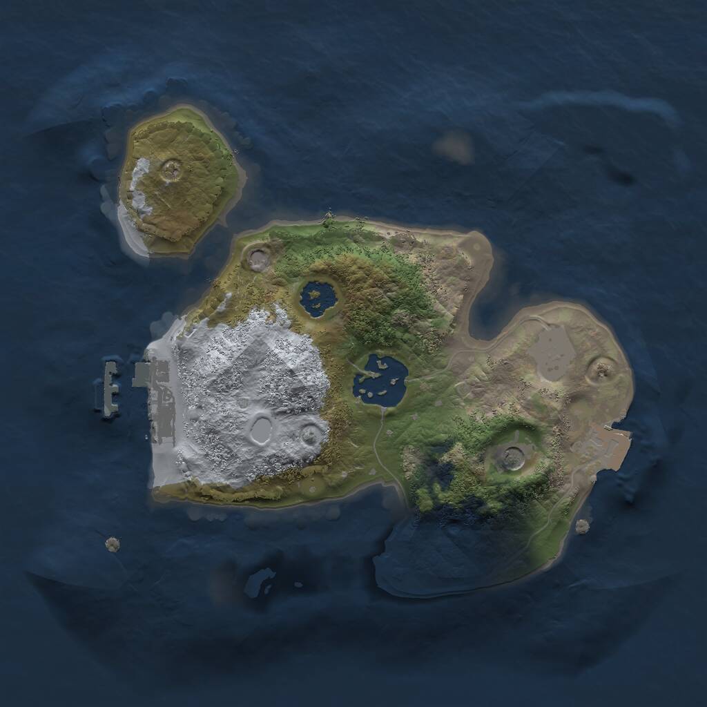 Rust Map: Procedural Map, Size: 2000, Seed: 185934820, 4 Monuments