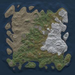 Thumbnail Rust Map: Procedural Map, Size: 4600, Seed: 22711, 20 Monuments