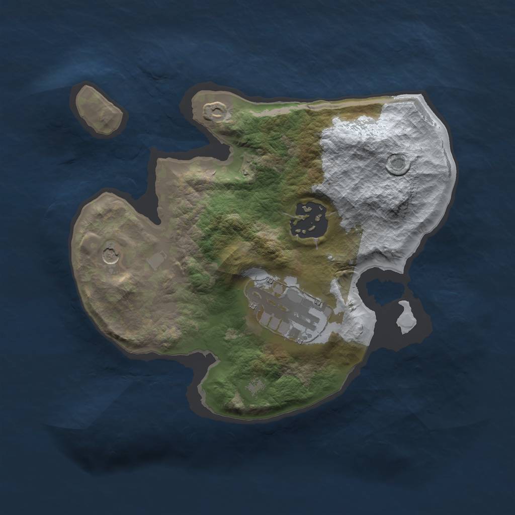 Rust Map: Barren, Size: 2000, Seed: 1766989106, 5 Monuments