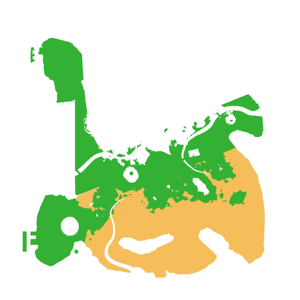 Biome Rust Map: Procedural Map, Size: 3000, Seed: 833543