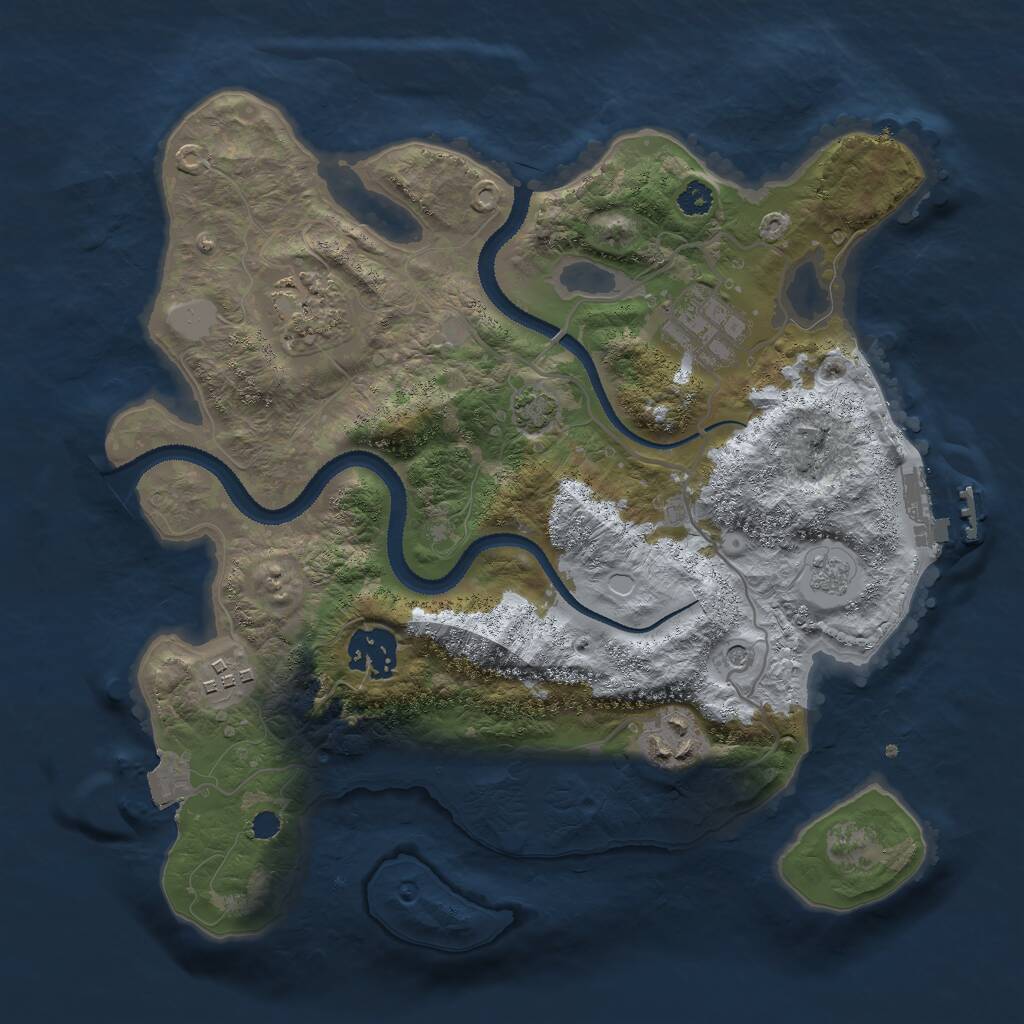 Rust Map: Procedural Map, Size: 3000, Seed: 369835939, 10 Monuments