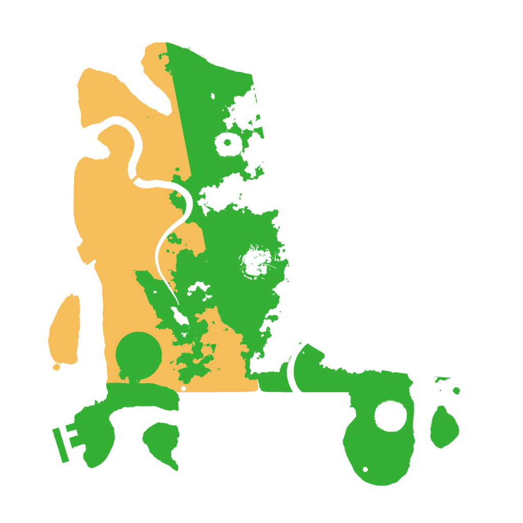 Biome Rust Map: Procedural Map, Size: 3000, Seed: 399152