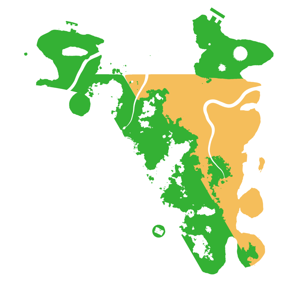 Biome Rust Map: Procedural Map, Size: 3700, Seed: 1666977177