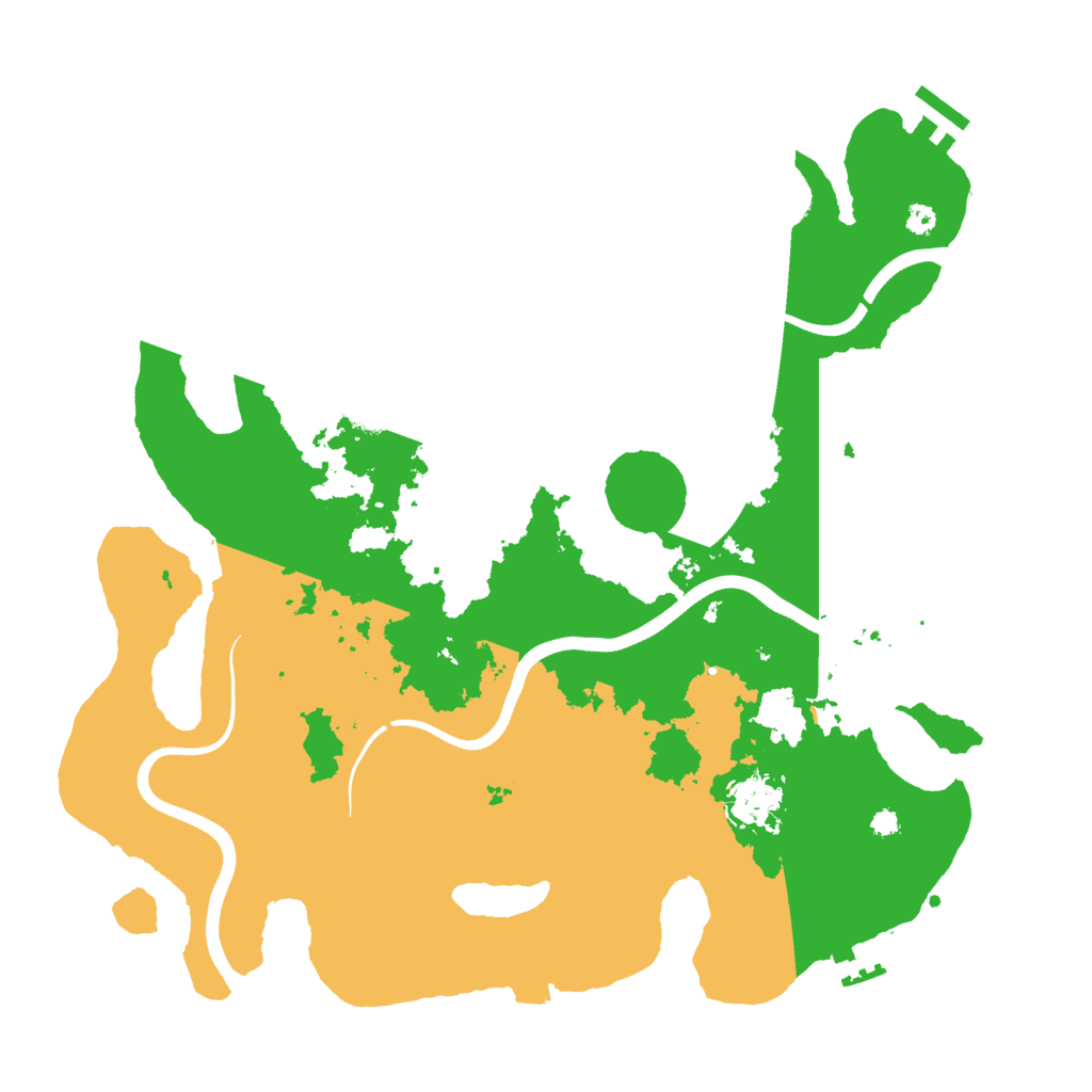 Biome Rust Map: Procedural Map, Size: 3650, Seed: 77778
