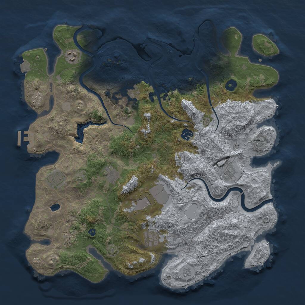 Rust Map: Procedural Map, Size: 4000, Seed: 161569, 15 Monuments