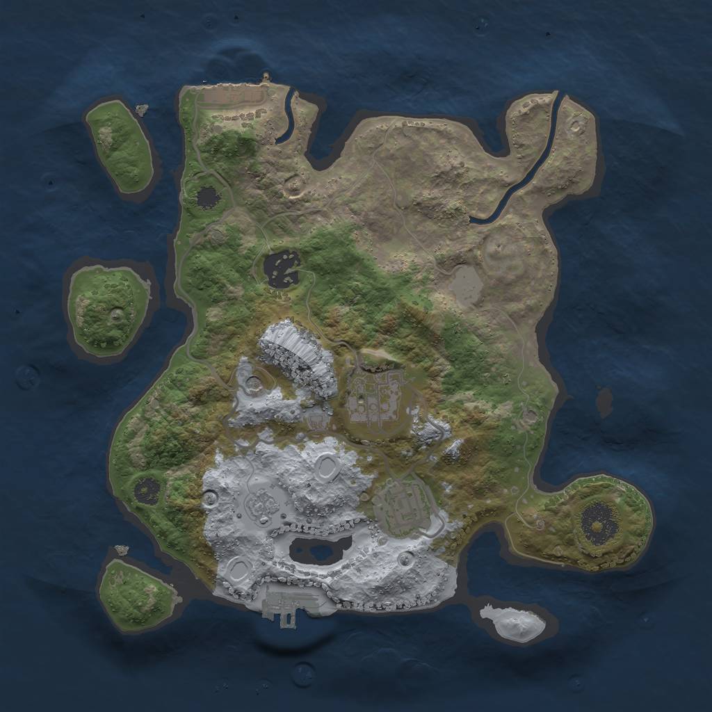 Rust Map: Procedural Map, Size: 2750, Seed: 1474211364, 12 Monuments