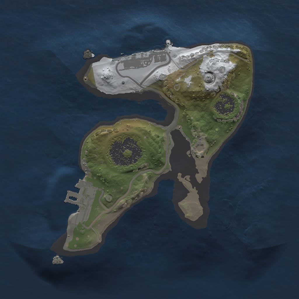 Rust Map: Procedural Map, Size: 1500, Seed: 1233565, 6 Monuments