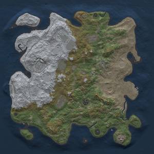 Thumbnail Rust Map: Procedural Map, Size: 4000, Seed: 1092416479, 16 Monuments