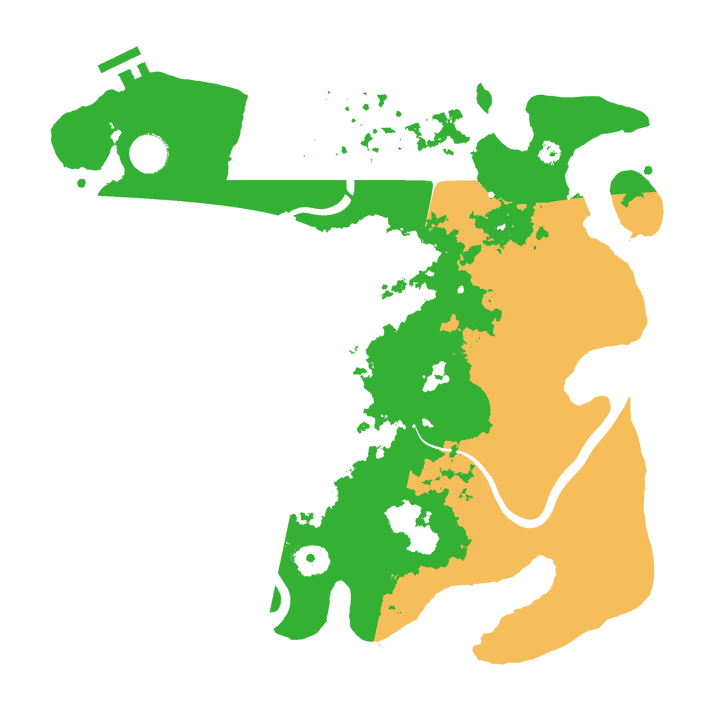Biome Rust Map: Procedural Map, Size: 3300, Seed: 31415124