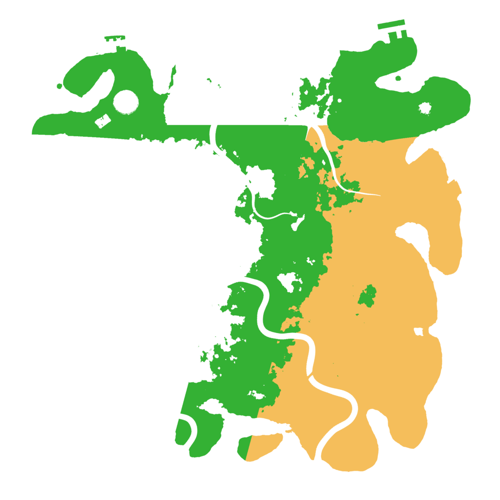 Biome Rust Map: Procedural Map, Size: 3700, Seed: 432183913