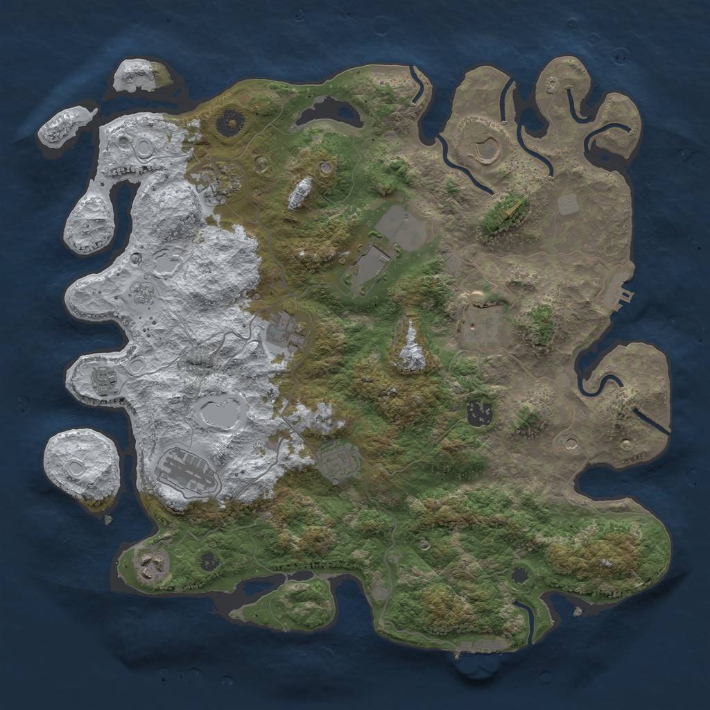 Rust Map: Procedural Map, Size: 3875, Seed: 1772985516, 19 Monuments