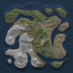 Thumbnail Rust Map: Procedural Map, Size: 3500, Seed: 1260374416, 17 Monuments