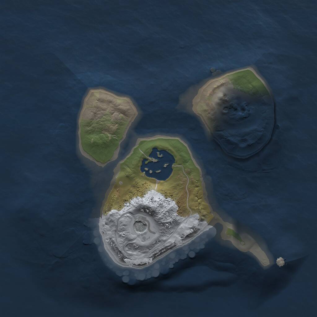 Rust Map: Procedural Map, Size: 1500, Seed: 850, 3 Monuments