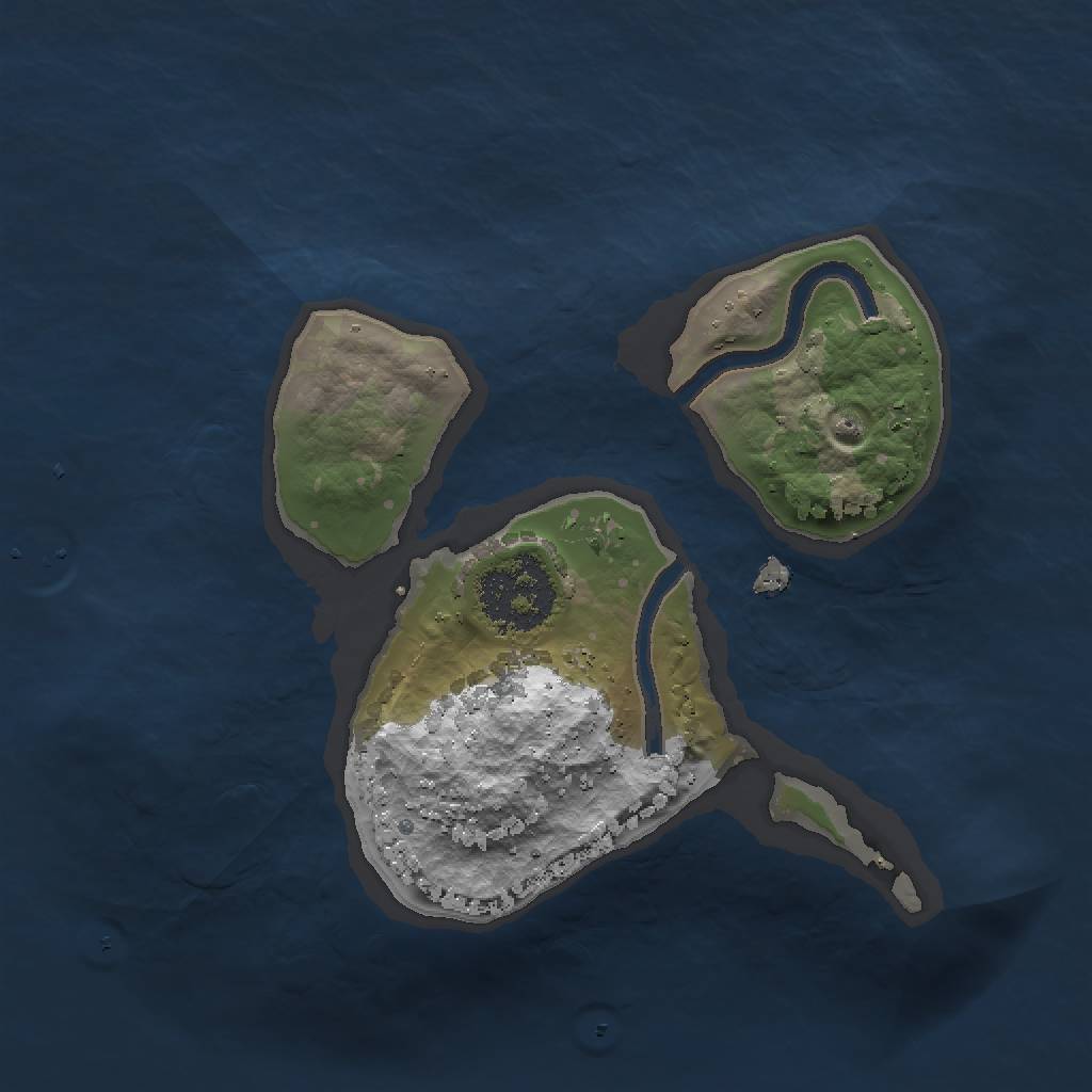 Rust Map: Procedural Map, Size: 1500, Seed: 850, 4 Monuments