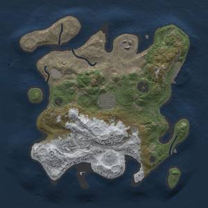 Thumbnail Rust Map: Procedural Map, Size: 2700, Seed: 121976555, 10 Monuments