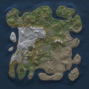 Thumbnail Rust Map: Procedural Map, Size: 3500, Seed: 2489, 17 Monuments