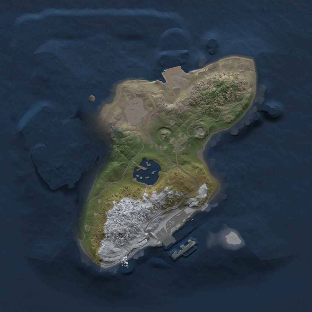 Rust Map: Procedural Map, Size: 1800, Seed: 77577, 4 Monuments