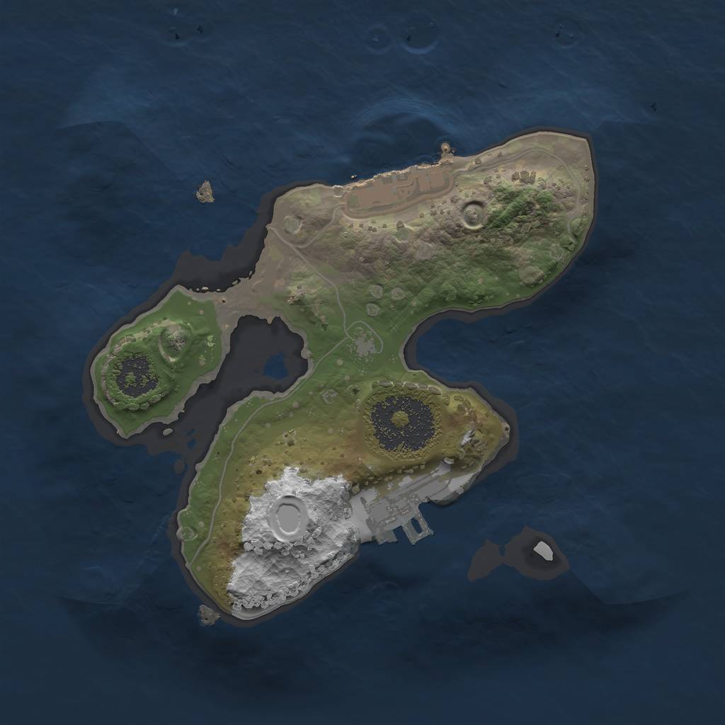 Rust Map: Procedural Map, Size: 1800, Seed: 77577, 7 Monuments