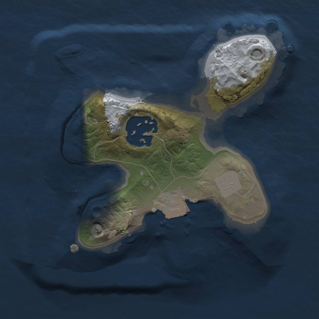 Rust Map: Procedural Map, Size: 1500, Seed: 8051212, 2 Monuments
