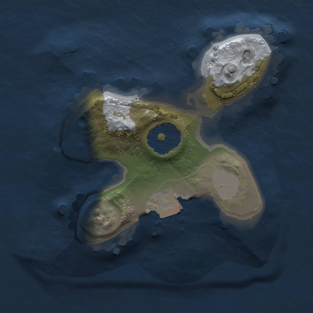 Rust Map: Procedural Map, Size: 1500, Seed: 8051212, 1 Monuments