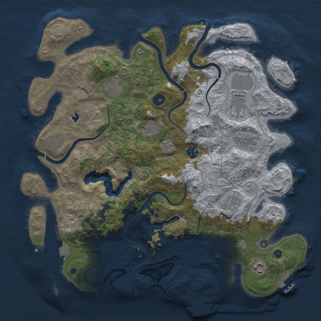 Rust Map: Procedural Map, Size: 4025, Seed: 26092020, 15 Monuments