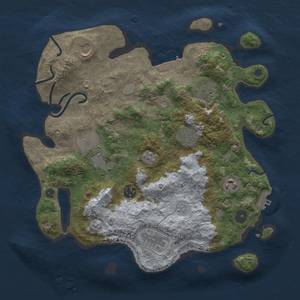 Thumbnail Rust Map: Procedural Map, Size: 3500, Seed: 34567, 15 Monuments