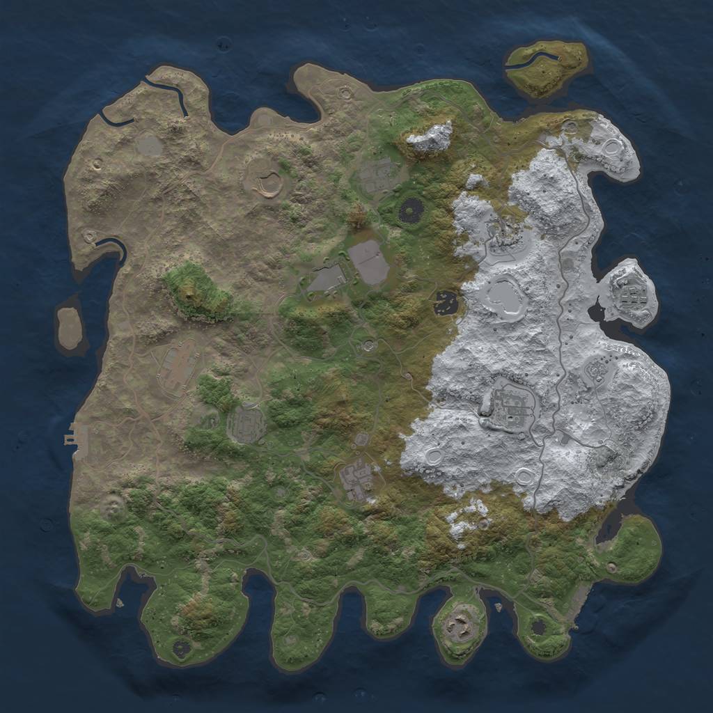 Rust Map: Procedural Map, Size: 4200, Seed: 580, 20 Monuments