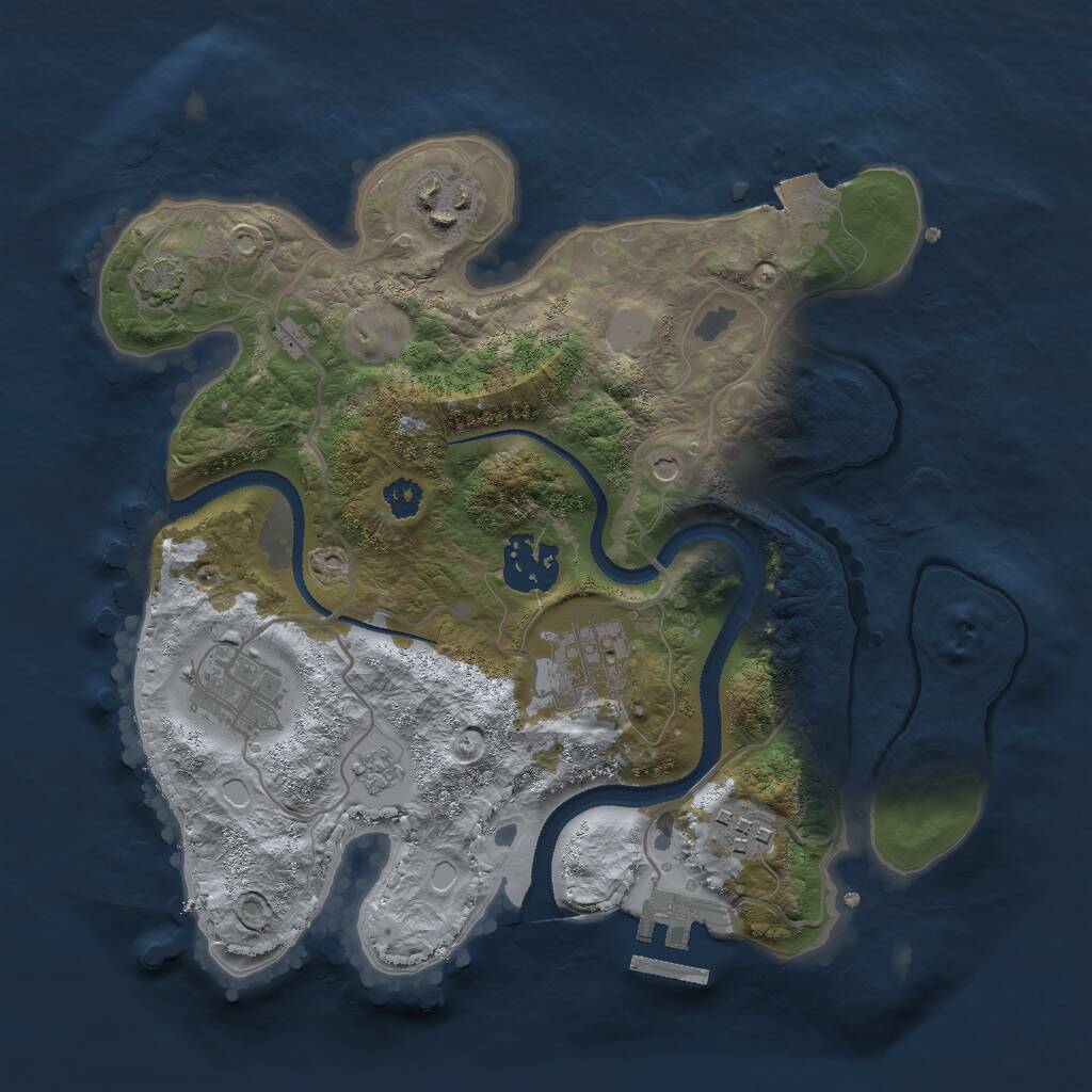 Rust Map: Procedural Map, Size: 2800, Seed: 985572718, 10 Monuments