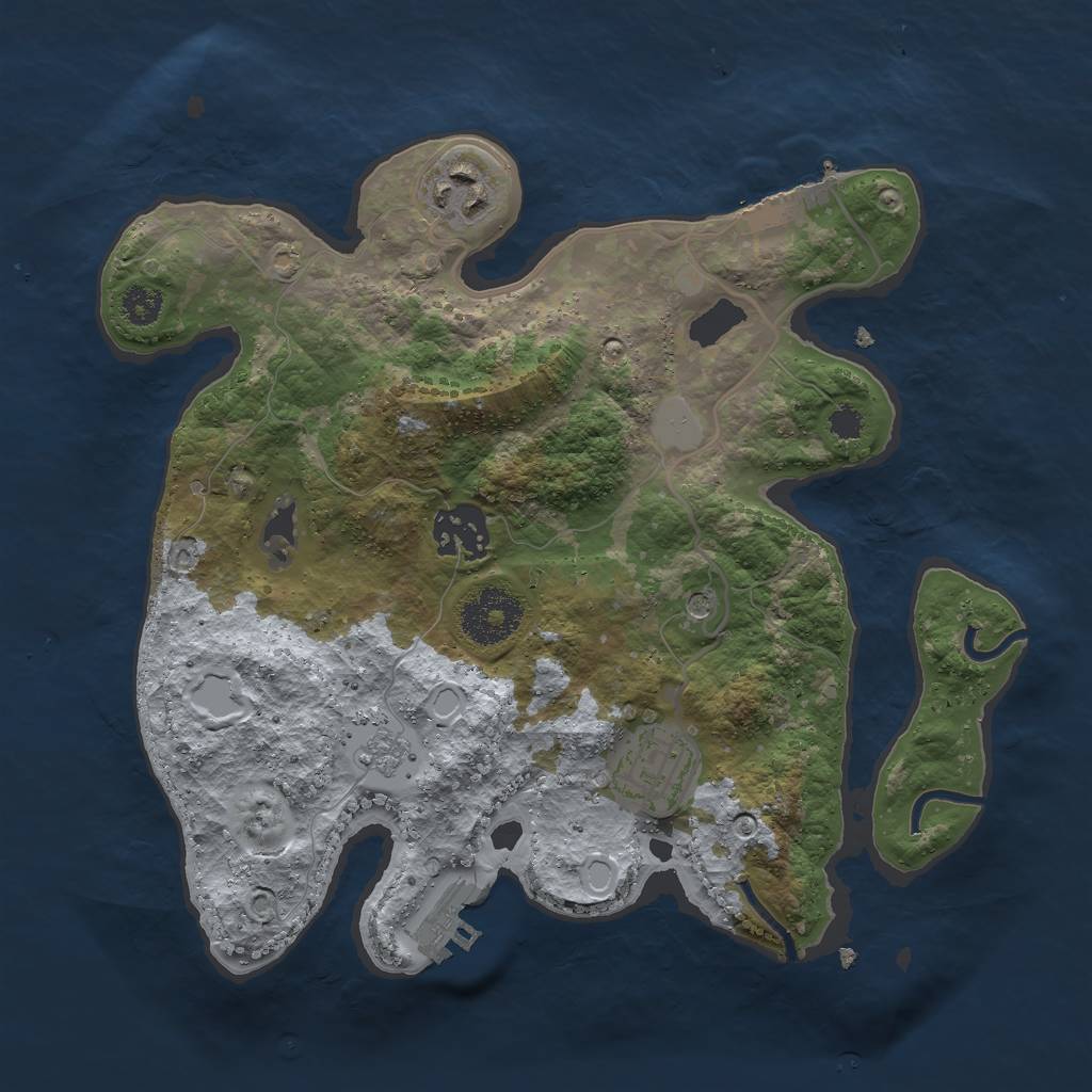 Rust Map: Procedural Map, Size: 2800, Seed: 985572718, 12 Monuments