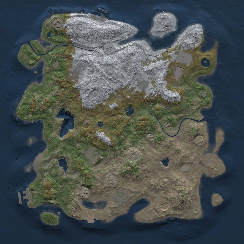 Rust Map: Procedural Map, Size: 4000, Seed: 126, 15 Monuments