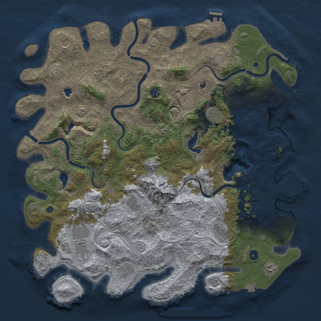 Rust Map: Procedural Map, Size: 5000, Seed: 20211002, 17 Monuments