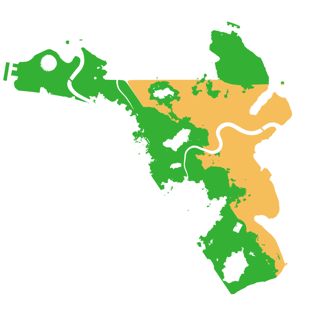 Biome Rust Map: Procedural Map, Size: 3500, Seed: 151036