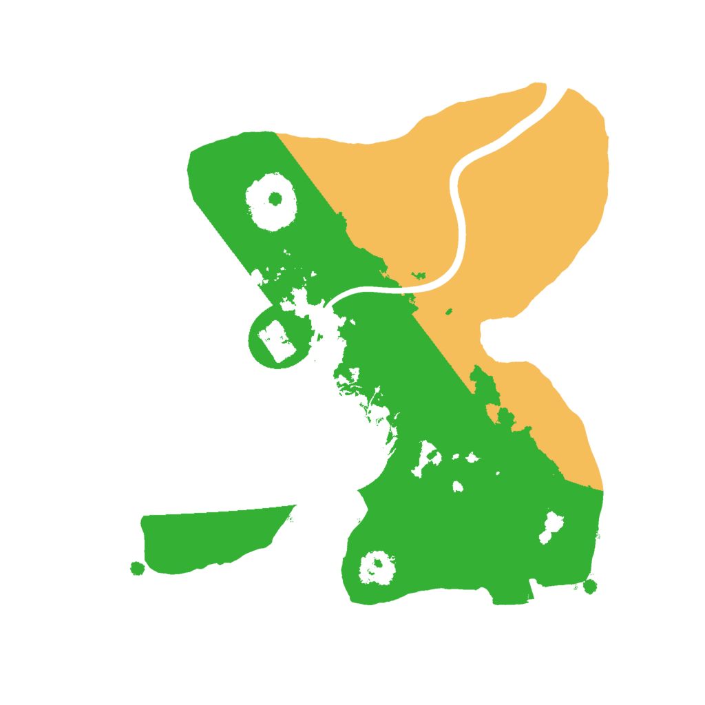 Biome Rust Map: Procedural Map, Size: 2000, Seed: 6574