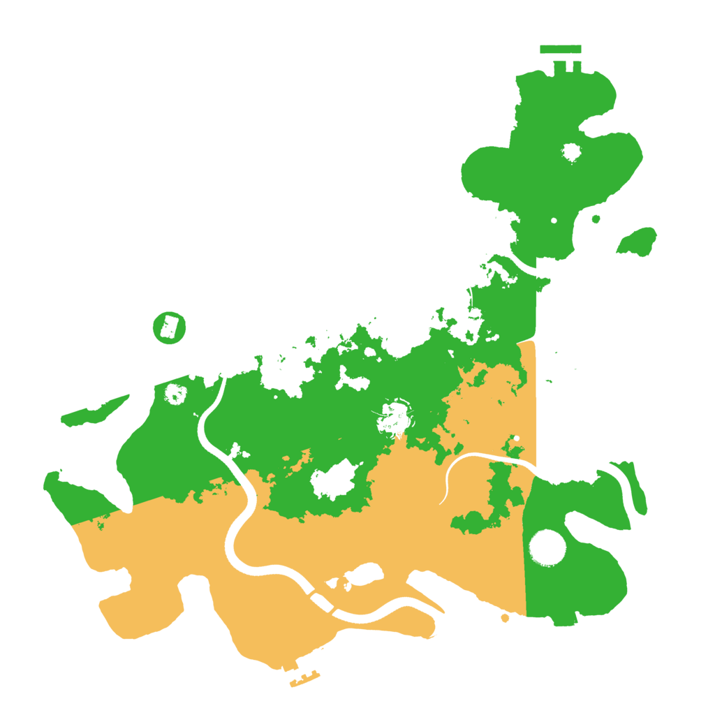 Biome Rust Map: Procedural Map, Size: 3500, Seed: 316