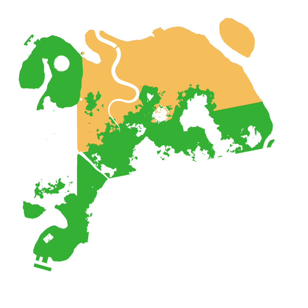 Biome Rust Map: Procedural Map, Size: 3501, Seed: 13874