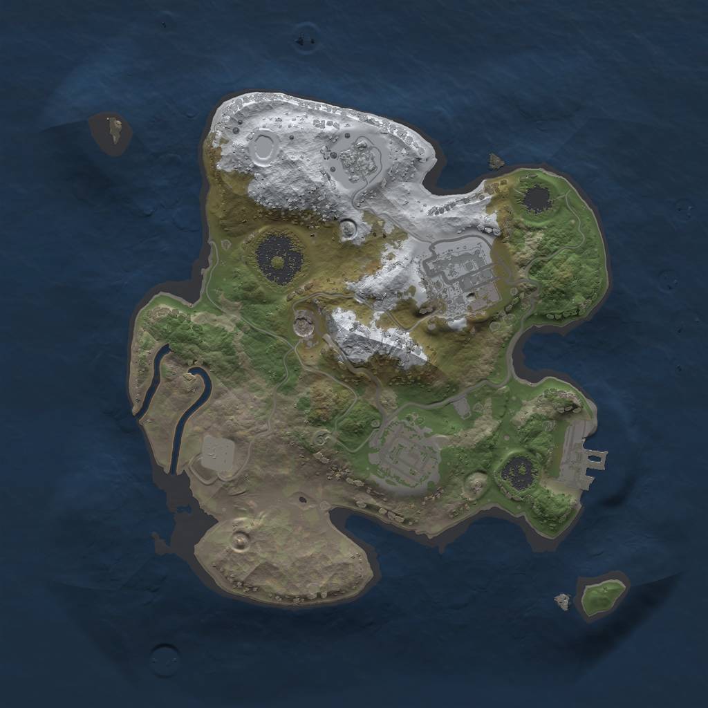 Rust Map: Procedural Map, Size: 2250, Seed: 4378, 10 Monuments