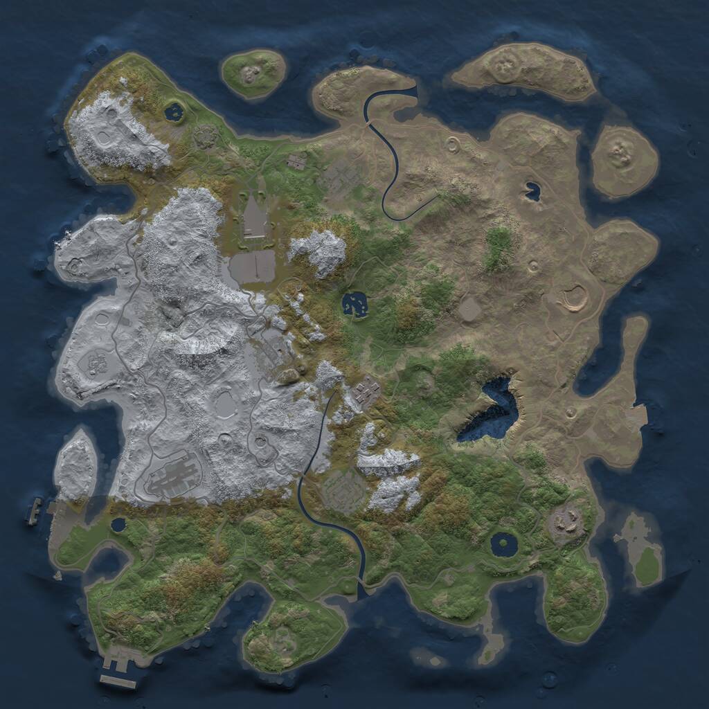Rust Map: Procedural Map, Size: 4000, Seed: 477179153, 15 Monuments