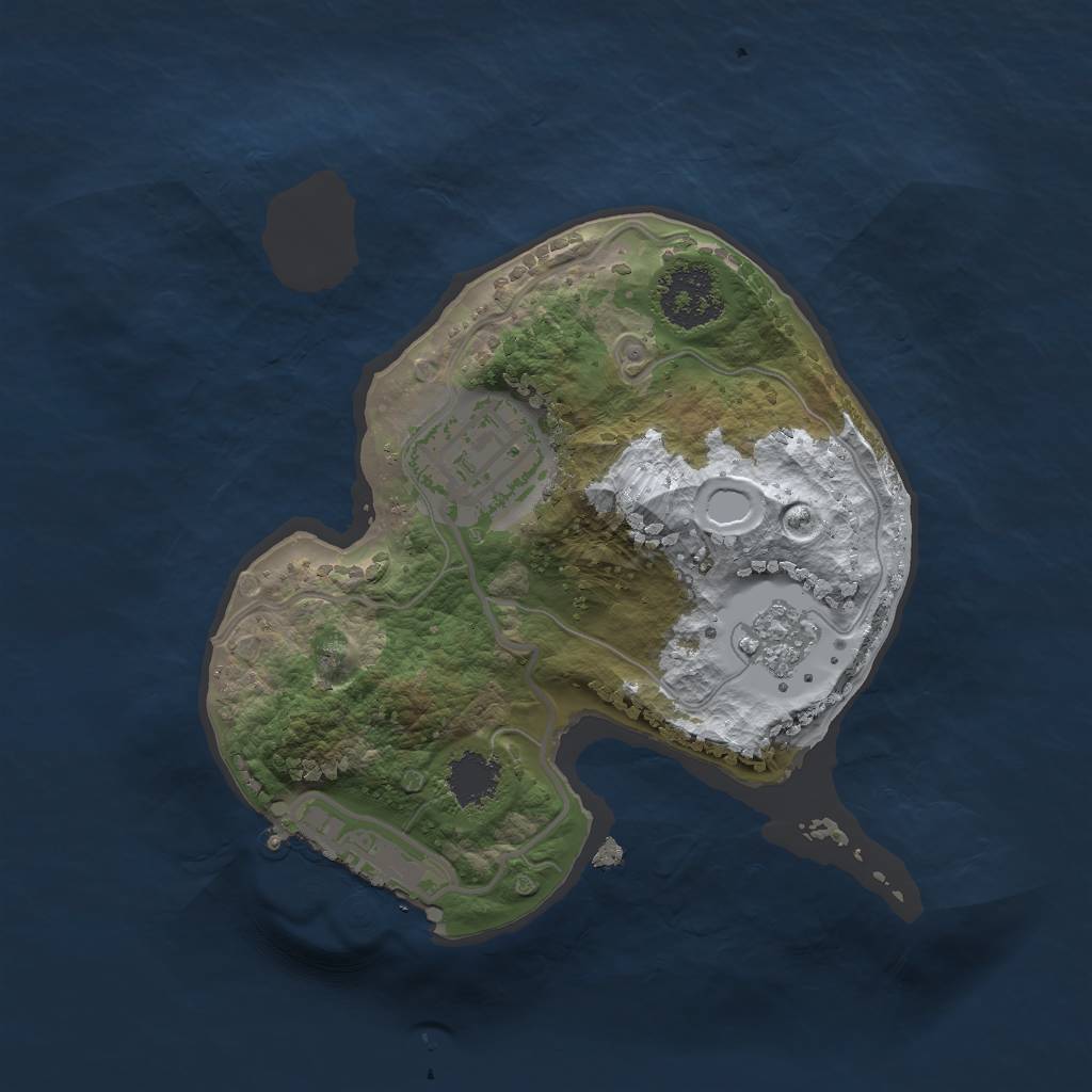 Rust Map: Procedural Map, Size: 1800, Seed: 45000, 8 Monuments