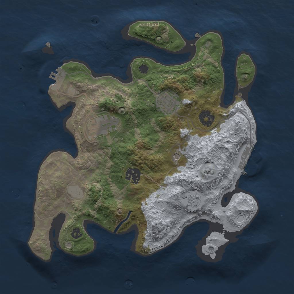 Rust Map: Procedural Map, Size: 2800, Seed: 32444557, 10 Monuments