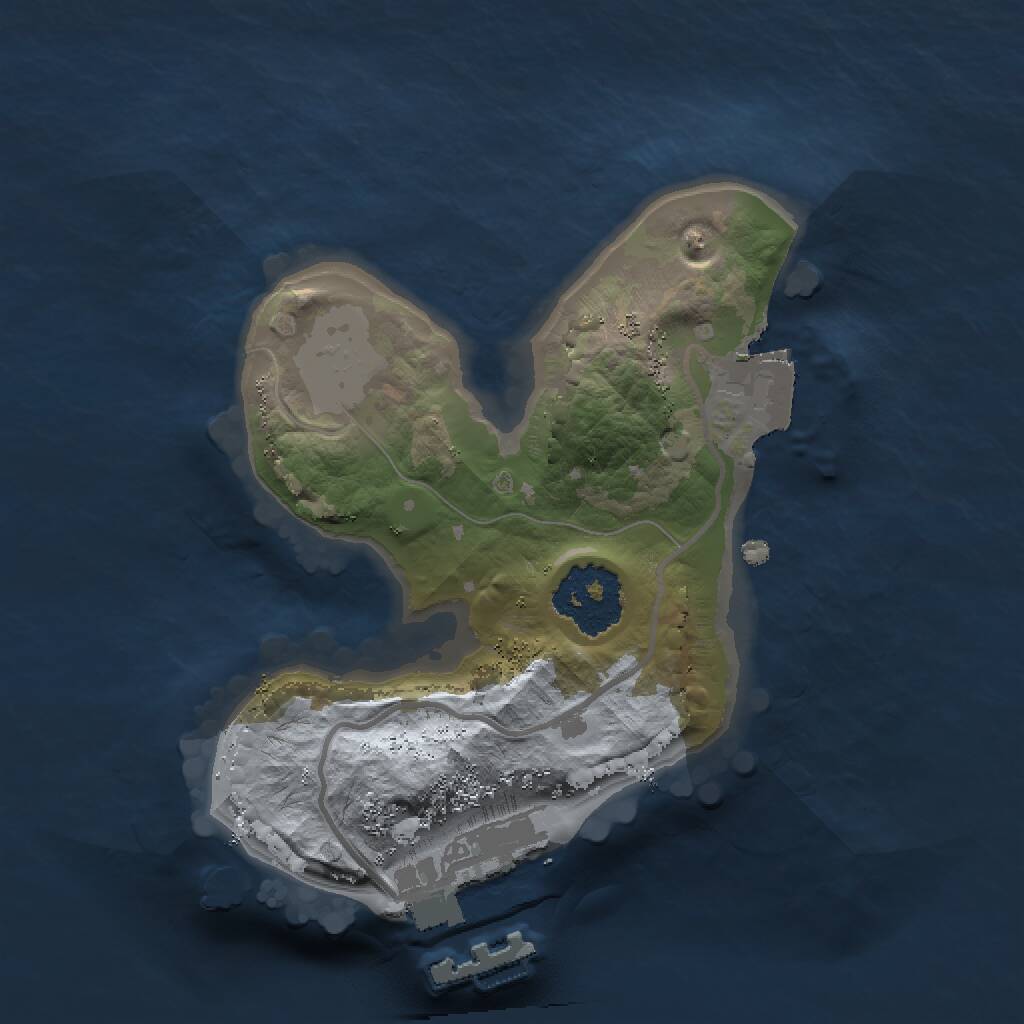 Rust Map: Procedural Map, Size: 1500, Seed: 1246, 2 Monuments