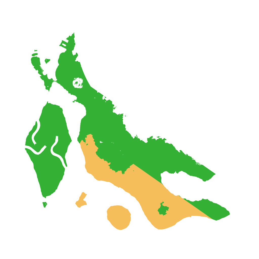 Biome Rust Map: Procedural Map, Size: 2500, Seed: 38066