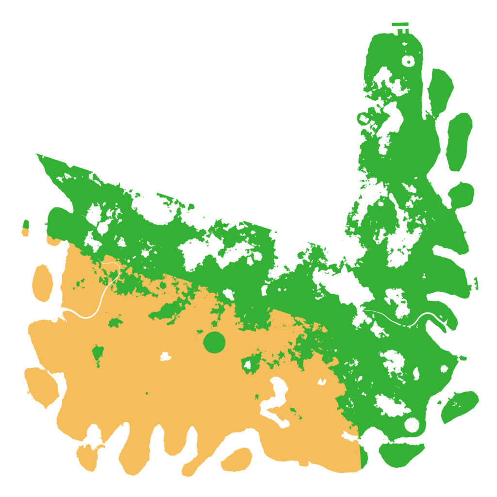 Biome Rust Map: Procedural Map, Size: 6000, Seed: 37677