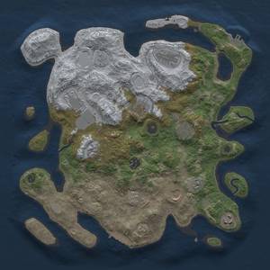 Thumbnail Rust Map: Procedural Map, Size: 3600, Seed: 1313, 17 Monuments