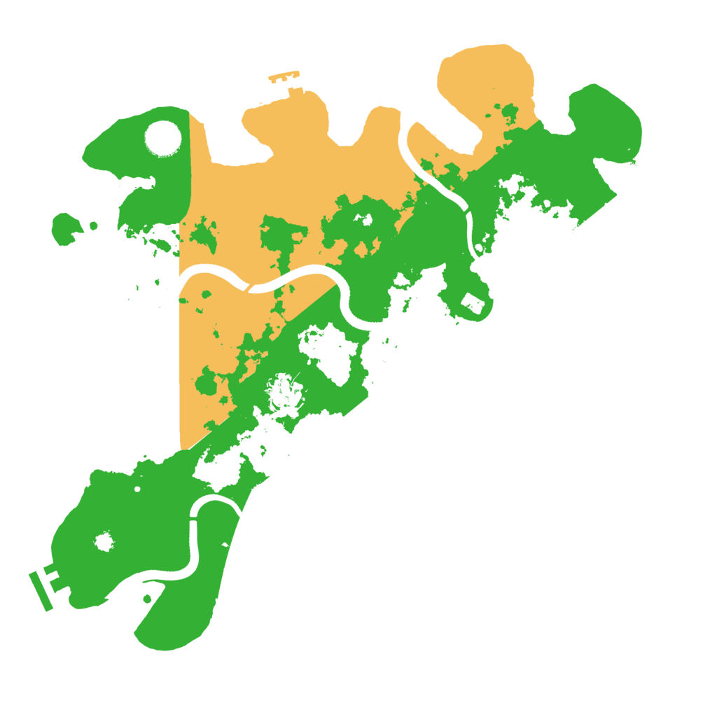 Biome Rust Map: Procedural Map, Size: 3500, Seed: 19555