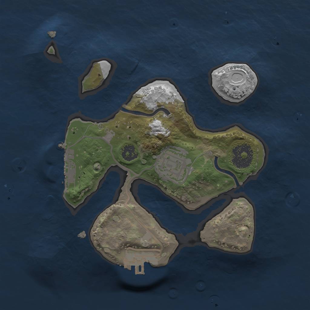 Rust Map: Procedural Map, Size: 2000, Seed: 2147483645, 8 Monuments