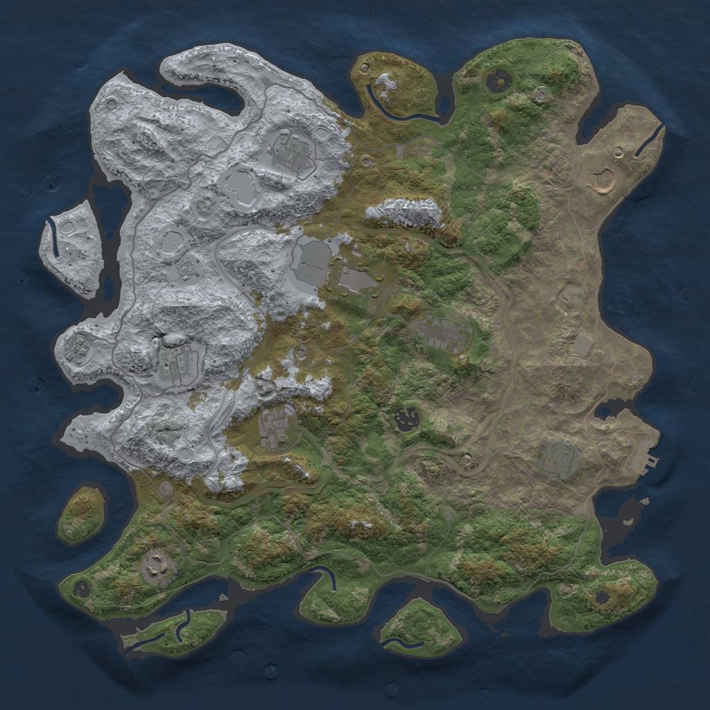 Rust Map: Procedural Map, Size: 4250, Seed: 97851, 18 Monuments