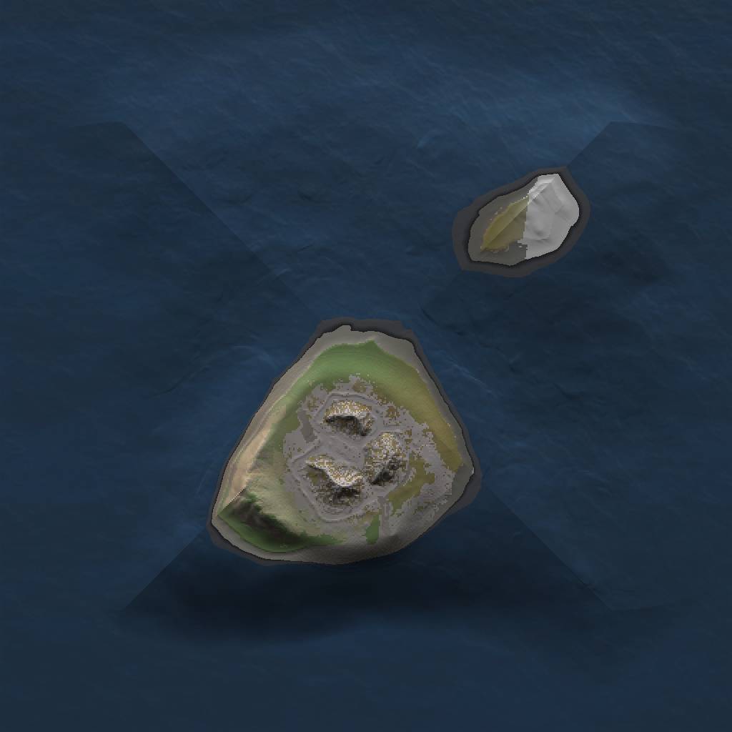 Rust Map: Barren, Size: 1000, Seed: 4565, 3 Monuments