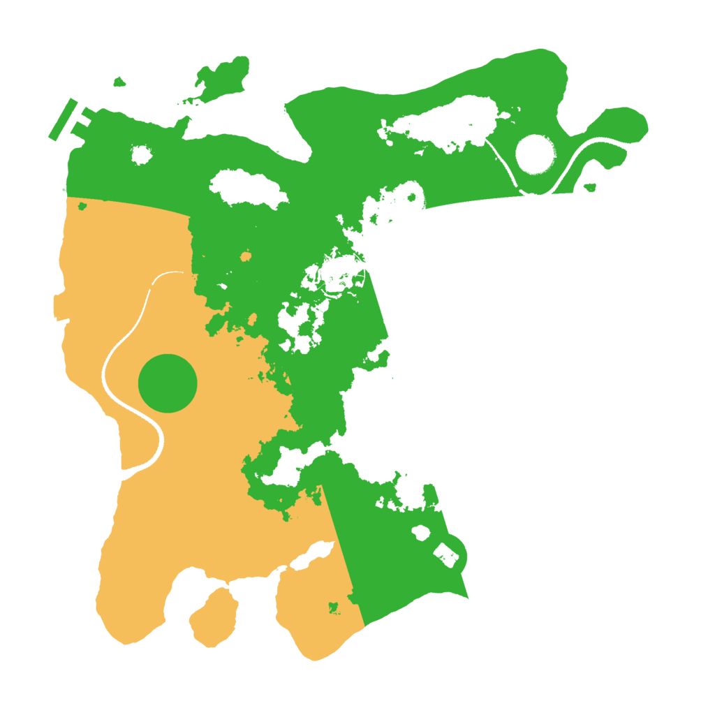 Biome Rust Map: Procedural Map, Size: 3200, Seed: 555884