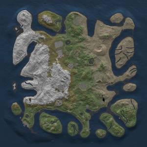 Thumbnail Rust Map: Procedural Map, Size: 4500, Seed: 1142069027, 19 Monuments